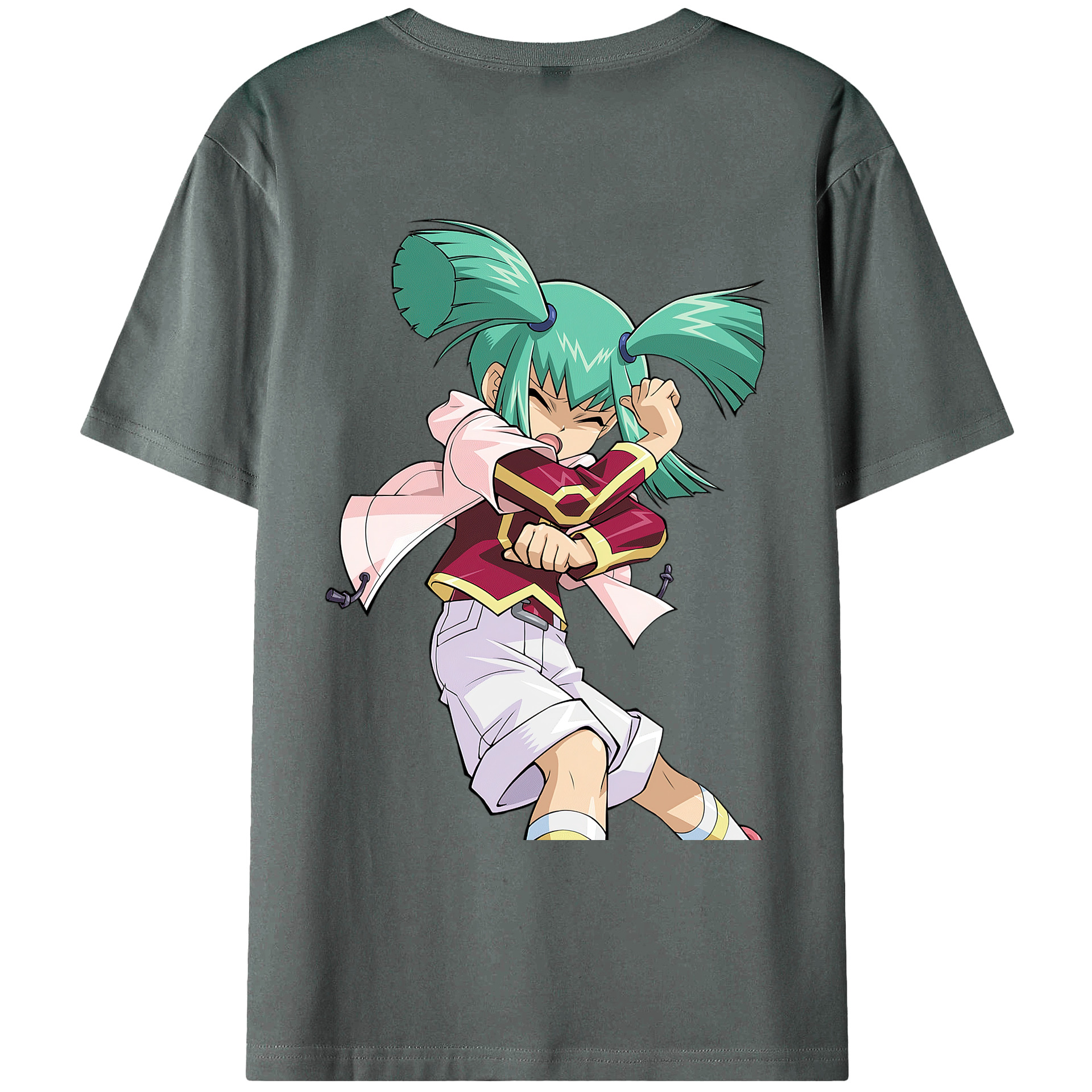 （画像用） 遊☆戯☆王 Yu-Gi-Oh! 綿100％ メンズ半袖Tシャツ（バックプリント） 通気性